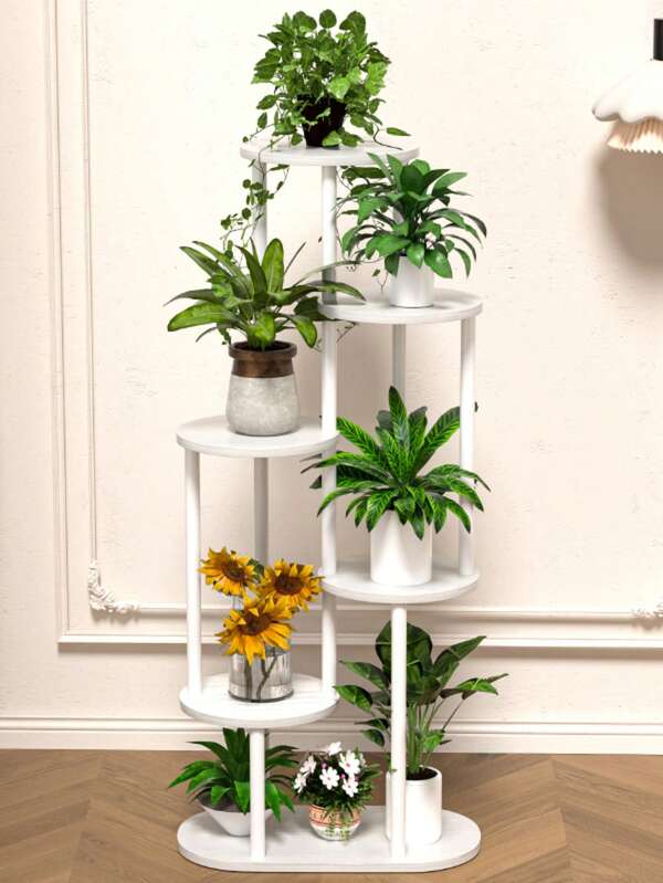 1 pieza Soporte de flores minimalista de varios niveles, adecuado para suculentas, pothos, sala de estar, balcón, estantería de plantas y exhibición de interior ahorradora de espacio