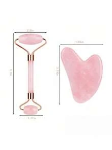 Board Natural Jade Stone GuaSha Scraping Facial Massage Tool For Relieve Fine Lines And Wrinkles Heart Shape Skin Care Tool SPA Massager For Body RelaxingSet Facial Massage Tool, Set Of Jade Roller Gua Sha, Natural Xiuyan Jade. Face Roller Massager, Scraping Tool, Jade Stone Massage Tool Anti-Aging, Restores Facial And Neck Vitality, Reduces Wrinkles And Eye Puffiness. For Facial Massage, Suitable For Both Home And Beauty Salon Use - Multicolor - View 4