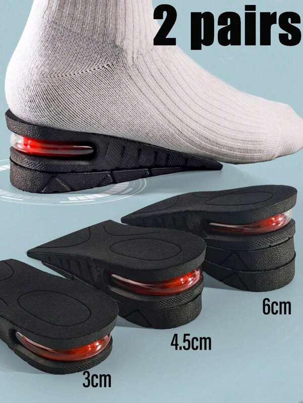 QKC 1 Par/2 Pares de plantillas suaves, elásticas y cómodas con amortiguación de aire, que no causan fatiga, transpirables y que absorben la humedad para botas, zapatos de vestir, plantillas medias