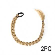 24 Inch Synthetic Long Braided Ponytail Hair Extensions For Women High Temperature Fiber Hair Accessories(1-2 PCS) - Multicolor - View 25