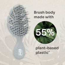 Cepillo desenredante para rizos de cabello, rosa pálido, cerdas ultra suaves que se deslizan a través de los enredos con facilidad, todo tipo de cabello, sin puntas abiertas y sin dolor, para cabello húmedo o seco - Gris - Ver 6
