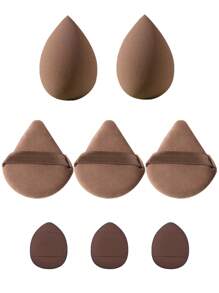 28件套终极化妆刷套装，包含大号散粉刷、腮红刷、修容刷、粉底刷、遮瑕刷和眼影刷 - 附赠水滴形美妆蛋、拇指粉扑和三角粉扑 - 尼龙刷毛，适合所有肤质。套装包含：化妆刷套装、全套化妆刷套装、化妆套装、化妆刷套装、化妆礼盒套装。 - 棕色 - 查看 11