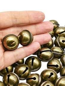 5pcs/10pcs 22mm Antique Brass Bells - Perfect For Party Decorations, Home Decor, Halloween And Christmas Tree Ornaments