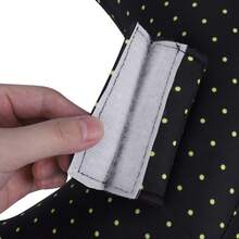 1 pieza Funda de almohada para cinturón de seguridad infantil, Almohadilla de soporte suave para hombro y cuello, Reposacabezas para cinturón de coche, Apto para viajes, avión, cochecito - Negro - Ver 8