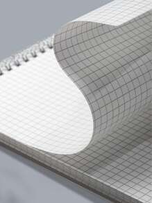 1 件 A5/B5/A4 网格笔记本，螺旋装订，硬 PP 封面，简约网格图案，返校必备文具，万圣节和圣诞节派对礼物