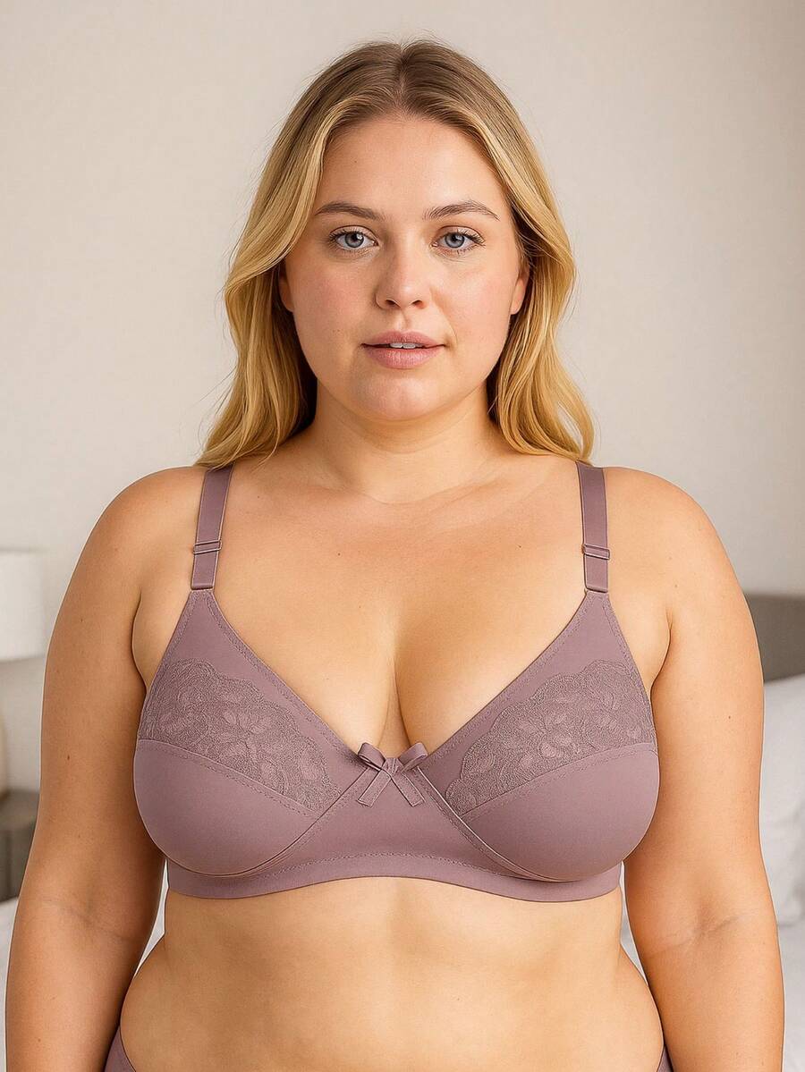 Sutiã Plus Size sem Bojo Reforçado Sustentação de Cetinete