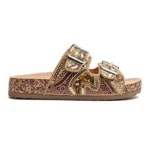 Women's Sandal Papete Sandal Fashion Sequins Design Sandal Bling Bling Different Sandal Women - 棕色 - 查看 1
