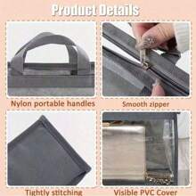 1pc Clear Handbag Storage Organizer Dust Cover Bags, 5 Sizes Transparent Purse Protector Storage Bag With Zipper And Handle For Closet Shelf - Dustproof & Moistureproof, Gender Reveal Party, Perfect For Birthdays, Weddings, Parties, The Perfect Gift For Colleagues, Friends, And Family, Back To School - Transparent - View 8