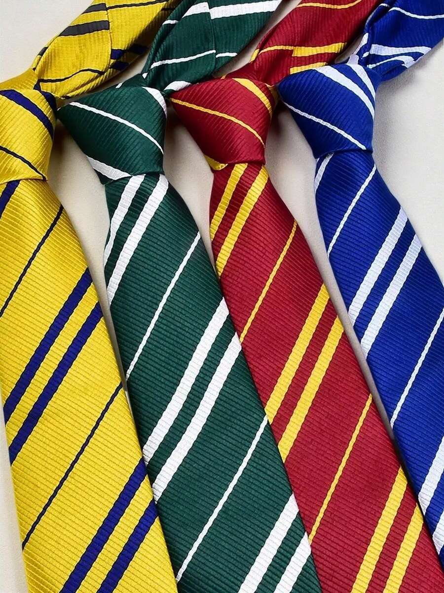 1pc Men's Fashion Street Diagonal Striped Casual Tie (6cm), Slim Fit, Suitable For Party, Evening Event, Holiday Occasions - A - View 1