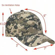 Bulk Lot 12-Pack Adjustable Size Plain Blank Solid Color Baseball Caps - Camouflage - Digital - View 2
