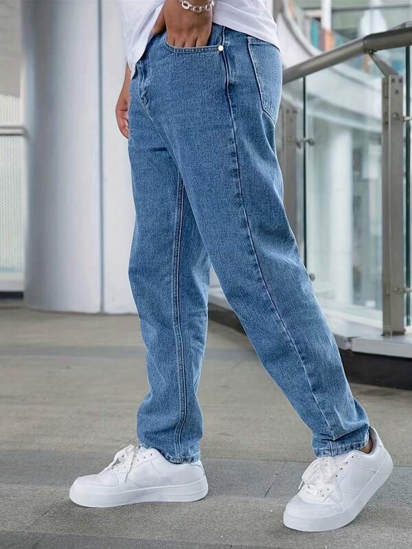 Herren Mode Lässig Jeans - Minimalistischer Allgemein/Global/Universeller Fit