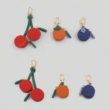 Minimalistischer fruchtförmiger Schlüsselanhänger Münzbeutel Mini Frucht Serie Erdbeere Kirsche Blaubeere Anhänger Schlüsselanhänger für Tasche Auto Accessoires für Frauen