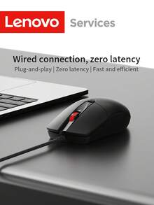 Lenovo 联想M280S经典有线鼠标，商务办公家用，经典黑色，人体工学设计，舒适耐用，USB有线连接，多平台兼容 - 黑色 - 查看 5