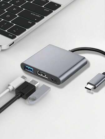 3-In-1 Type-C Converter, USB3.0 Interface, Support Mouse And Keyboard U Disk Converter, Multi-Function OTG Converter, High-Speed Transmission