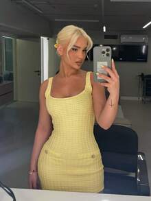 FOR BEAUTY Spring And Summer New Women's Knitted Dress, Vacation Casual Style, Suitable For Beach And Travel Suspender Dress