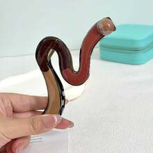 Viral Jumbo Acrylic Hair Claws - Retro Clips With Extra Strong Hold For Thick Hair, Boho Chic Hair Accessories For Bridal & Beach Parties, Durable & Versatile Styling - D - Xem 4