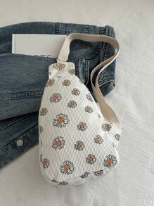 Pochete feminina branca com estampa de morango, bolsa de cintura, porta-moedas, bolsa de lona com vários bolsos, pequena bolsa para celular, linda bolsa de viagem rosa