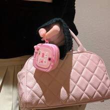 苹果粉色可爱蓝牙耳机壳软壳小镜子无线耳机保护套兼容Airpods 1/2 / Airpods Pro / Airpods 3 / Airpods Pro（第二代）保护套