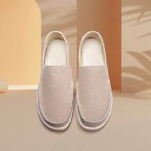 Kelway Men's Casual Slip-On Loafers Canvas Slip On Shoes Comfortable And Lightweight - Apricot - View 4