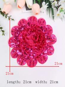 全新手工刺绣 6 层 3D 凸起水晶玫瑰花 DIY 服装、婚纱和礼服饰边