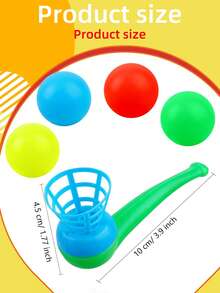 10pcs Random Color Plastic Pipe Shaped Floating Blowing Balls - Suspension Flying Ball Toys - Family Party Favor Interesting Gifts Ideas - Stress Reliever Balance Blowing For Adults Funny Party Supplies