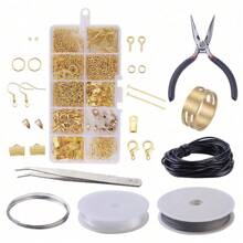 DIY Jewelry Making Supplies Kit - Assorted Jewelry Components Including Clasps, Hooks, Connectors For Bracelet, Necklace, Earrings Handcrafting