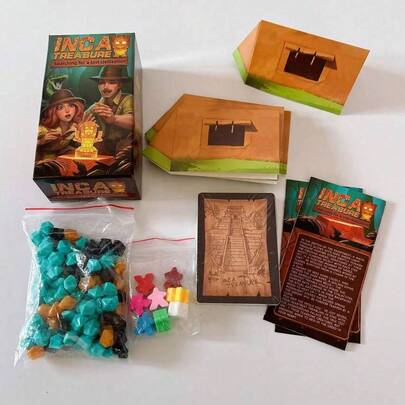 印加宝藏，一款适合 3-8 名玩家的桌面竞技游戏，一款策略冒险游戏，适合家庭聚会、派对、户外休闲，也是一份很棒的礼物。