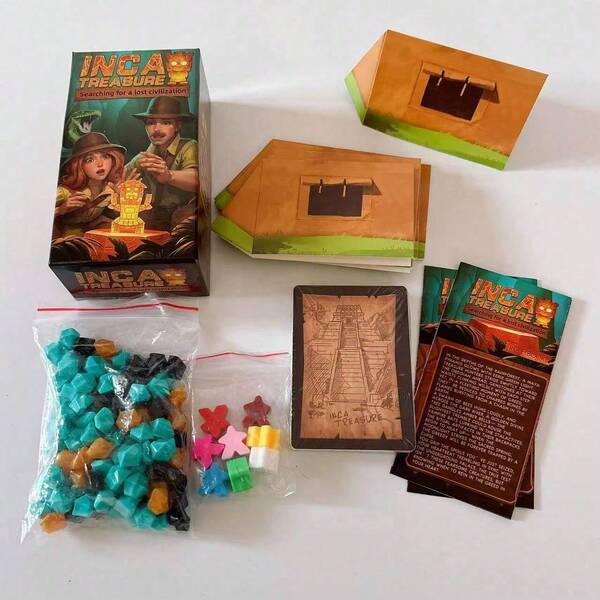 印加宝藏，一款适合 3-8 名玩家的桌面竞技游戏，一款策略冒险游戏，适合家庭聚会、派对、户外休闲，也是一份很棒的礼物。