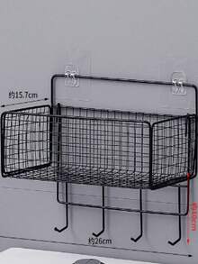 Bathroom Shelf, Drill-Free Toilet Vanity Wall Mount Storage Rack For Bathroom, Kitchen, Shower Bathroom Accessories - White - View 8