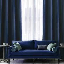 2 Panels Blackout Curtains Solid Soft Grommet Mustard Yellow Thermal Insulated Soundproof Room Darkening Curtains/Drapes/Panels Fall Living Room Bedroom 52 X 90 Inch - 皇家藍 - 查看 7