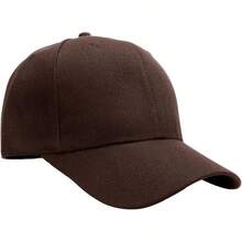 Bulk Lot 12-Pack Adjustable Size Plain Blank Solid Color Baseball Caps - Brown - View 3