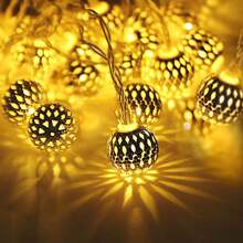 Moroccan Style Hollow Out Light String, Outdoor Courtyard Decoration Light, Homestay Balcony Party Atmosphere Light String