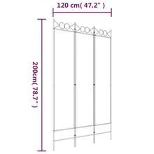 vidaXL Divisorio A 3 Pannelli Bianco 120x200 Cm In Tessuto - 白色 - 查看 7