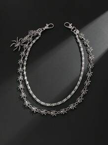 1 pieza Cadena de pantalón con colgante de araña minimalista de estilo punk, joyería de encanto de hip hop para hombres para decoración de pantalones, regalo de Halloween