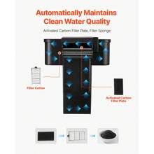 Fish Tank Aquarium, 3.5 Gallon Arch Ultra-Clear GPPS Starter Smart Tank Adjustable 3 Color Lighting, Self Cleaning System Fishbowl For Freshwater & Saltwater Fish Home, Office, Or Pet Use - Xem 6