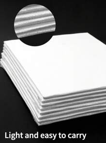 8 片装画布，5x7 英寸画布板，白色空白平面画布板，适用于油画、丙烯画、水彩画，- 18x13 厘米画板，适用于油画、丙烯画和水彩画 - 白色 - 查看 3