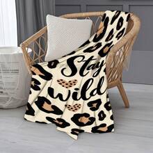 1PC With Beautiful Leopard Print Pattern, Machine Washable, Soft And Comfortable, Lightweight Wool Blanket, Comfortable Air Conditioning Blanket, Home Decoration, Suitable For All Seasons, Christmas And Halloween Friend Gifts, Suitable For Sofas, Beds, Cars, Offices, Camping, Travel, Outdoor, Suitable For Giving To Family And Friends. The Perfect Gift For Sons, Daughters, Grandmothers, Grandfathers, Fathers, Mothers, Uncles, And Aunts