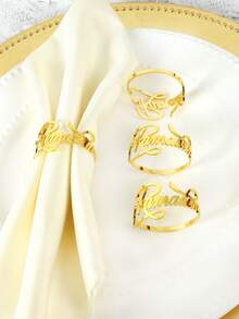 2/4/6 件，宰牲节餐巾环，斋月餐桌装饰餐巾扣，餐巾架 - 彩色 - 查看 4