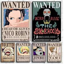 ONE PIECE 1/2/3/6件套复活节流行卡通海报印刷帆布墙画，适用于卧室、客厅、酒吧、咖啡厅、入口处，无框墙面装饰