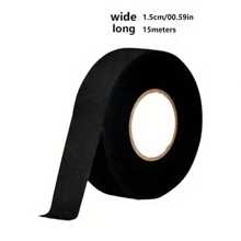 1pc 15m Heat Resistant, Noise Reducing, Flame Retardant Adhesive Tape, For Automotive Cable Harness Protection, Width 9/15/19/25mm - 15 M Length - View 12