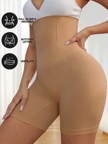 Women's High Waist Shaping Shorts - Bronze - View 5