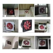 1 ventilador de extracción industrial de 16 pulgadas para cocina y baño. Utilizado en todos los lugares comerciales, adecuado para todo tipo de talleres, restaurantes, almacenes grandes y medianos. - Negro - Ver 7