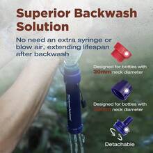 Membrane Solutions Straw S2, NSF/ANSI 42&372&401 Certified, 4-Stage 0.1 μPortable Purifier With Replaceable, 5,000L Capacity Camping, Hiking, Survival And Emergency- 4P - 4 Pack - View 6