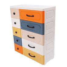 LOYALHEARTDY-BTG 5 Layers Plastic Drawer Dresser, Standing Large Colorful Storage Cabinet Storage Closet Cabinet 10 Storage Drawer Units For Bedrooms Living Rooms Kitchens - Multicolor - View 11