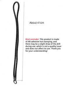 1 件长款全水钻双扣手机挂绳项链，适合女士，时尚简约防丢失防摔手机带，带随机垫配件，适合送给母亲、家人、朋友、生日、节日的手机挂饰、手机链 - 彩色 - 查看 9