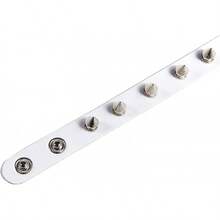 Eigso 3 Pcs Leather Punk Bracelets Men Women Of Rock Rivet Wrap Retro Spike Bracelet Adjustable - 白色 - 查看 7