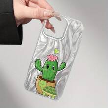 Funda para teléfono, diseño moderno y transparente de gasa, compatible con phone 11, 12, 13, 14, 15, 16 Pro Plus. Ideal para cumpleaños, chicas y chicos. - transparente - Ver 2