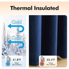 2 Panels Blackout Curtains Solid Soft Grommet Mustard Yellow Thermal Insulated Soundproof Room Darkening Curtains/Drapes/Panels Fall Living Room Bedroom 52 X 90 Inch - 皇家藍 - 查看 6