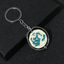 1pc Game Jinx Blue Rose Rotatable Cosplay Necklace Halloween Party Cosutmes DIY Stuff Arcane Season 2 Backpack Pendant Fans Gifts - Multicolor - View 11
