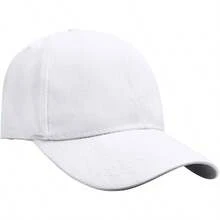 Bulk Lot 12-Pack Adjustable Size Plain Blank Solid Color Baseball Caps - White - View 3